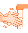Animation of someone washing their hands to represent the work we do to provide clean water to kids, families, and their communities
